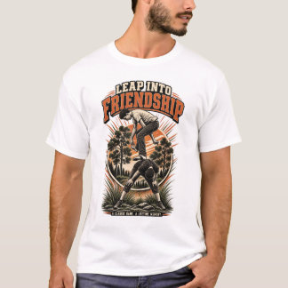 T-shirt Saute-mouton Classique Vintage Amitié Enfance