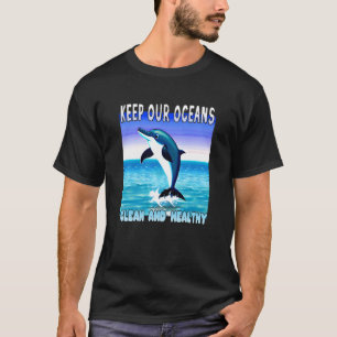 T-shirt Sauter Dolphin garder nos océans propres et en san