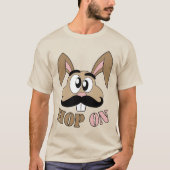 T-shirt Sauter sur le lapin de moustache (Devant)