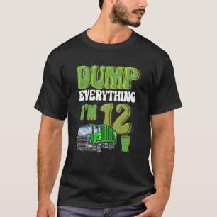 T-shirt Sauter tout J'ai 12 ans Garbage Truck 12e