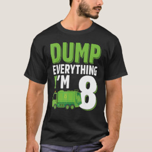 T-shirt Sauter tout J'ai 8 ans Garbage Truck 8th B