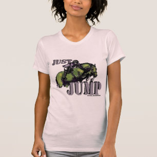 T-shirt Sautez juste la conception équestre