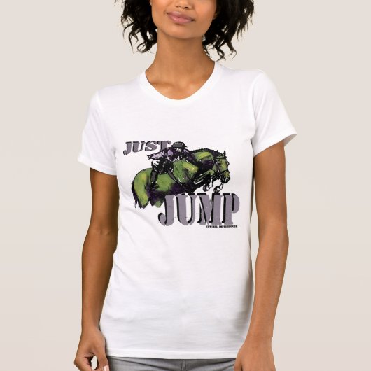 T-shirt Sautez juste la conception équestre (Devant)