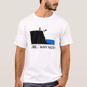 T-shirt Sautez outre d'une falaise