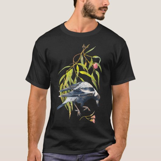 T-shirt Sauts - Aquarelle de Magpie Eucalyptus australienn (Devant)