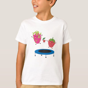 T-shirt Sauts De Fruits Sur Trampoline