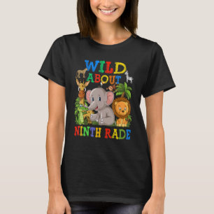 T-shirt Sauvage À Propos De Neuvième Année Safari Animaux