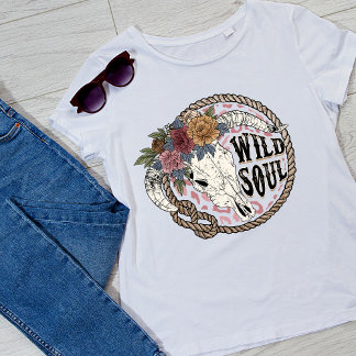 T-shirt Sauvage âme vintage Florale femmes