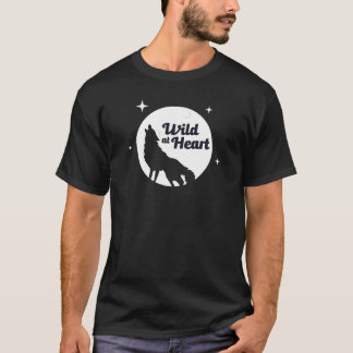 T-shirt Sauvage au coeur Loups hurlant