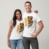 T-shirt Sauvage Bengale Tigre Typographie Sauvage Alpha Ho (Unisexe)