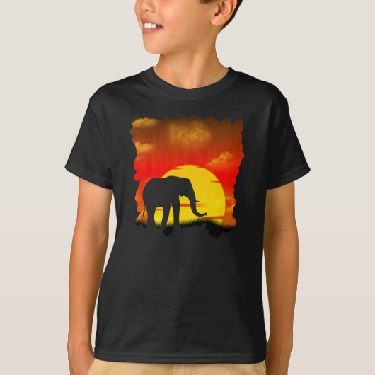 T-shirt sauvage d'éléphant (Devant)