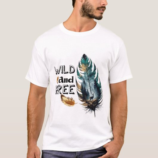 T-shirt Sauvage et libre (Devant)