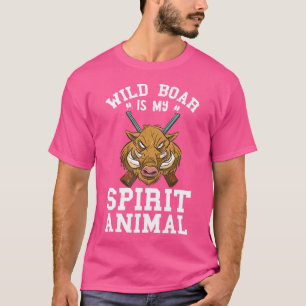 T-shirt Sauvage Sauvage Mon Esprit Chasse Animale Fusil Sa