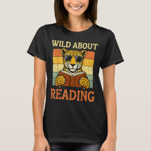 T-shirt Sauvage sur la lecture Livre de léopard drôle de g