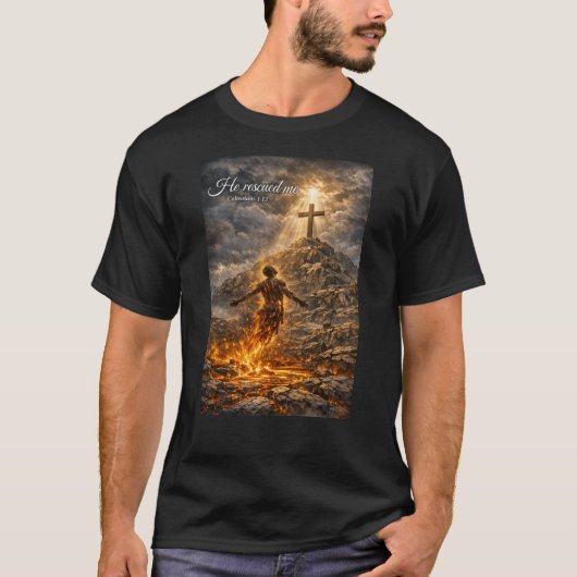 T-shirt Sauvé des flammes (Devant)
