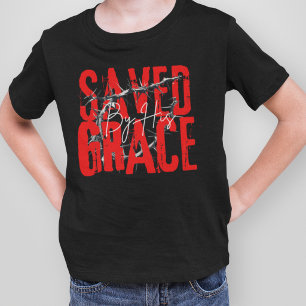 T-shirt Sauvé par la grâce - Dieu Jésus Christ Foi Garçons
