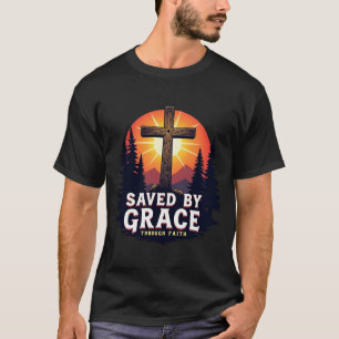 T-shirt Sauvé Par La Grâce Par La Foi, Chrétien Extérieur