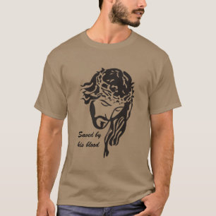 T-shirt Sauvé par le sang Jésus Couronne d'épines