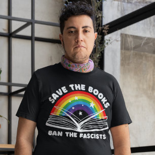 T-shirt Sauvegarder les livres, bannir les fascistes Anti-
