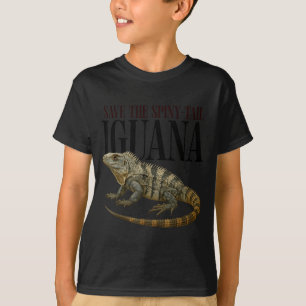 T-shirt Sauvegarder l'illustration de reptile d'iguane à q