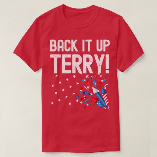 T-shirt Sauvegarder Terry Drôle 4 juillet Fireworks Design (Design devant)