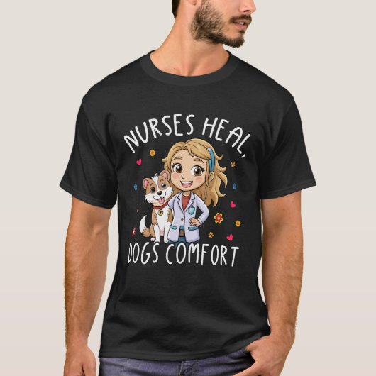 T-shirt Sauver des vies Chiens d'amour - Infirmière et Amo (Devant)