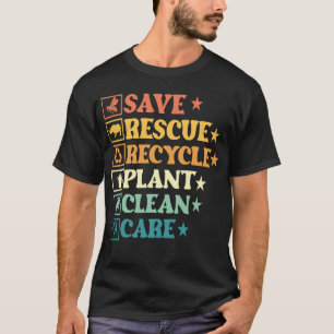 T-shirt Sauver la planète sauver les animaux recycler le t