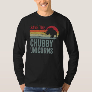 T-shirt sauver la vinta chantée unicorns rhino animal righ