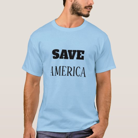 T-SHIRT SAUVER L'AMÉRIQUE (Devant)