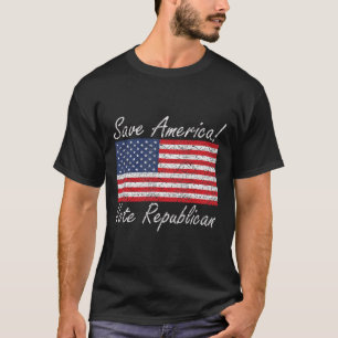 T-shirt Sauver l'Amérique votez républicain Trump
