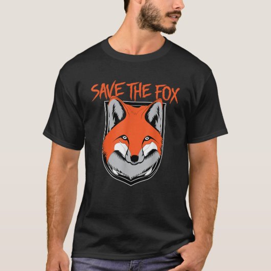 T-shirt SAUVER LE FOX T Chemise Droits des animaux Chemise (Devant)