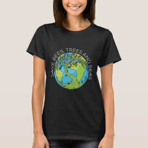 T-shirt Sauver les abeilles les arbres et les mers Changem