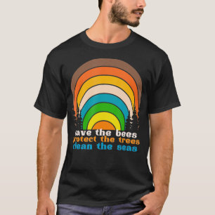 T-shirt Sauver les abeilles Protéger les arbres Nettoyer 