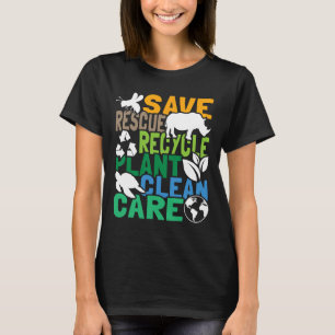 T-shirt Sauver les abeilles, sauver les animaux, recycler