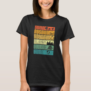 T-shirt Sauver les abeilles Secourir les animaux Plantes A