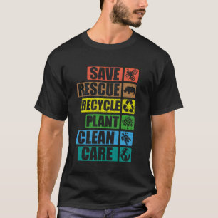 T-shirt Sauver les abeilles Secourir les animaux Recycler