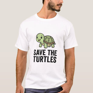 T-shirt Sauver Les Tortues Vintage Chemise Conservation To