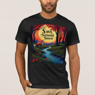 T-shirt sauver nos forêts et nos parcs nationaux