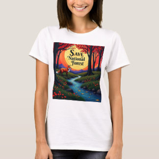 T-shirt sauver nos forêts et nos parcs nationaux