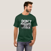 T-shirt sauver notre planète, vert (Devant entier)