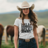 T-shirt Sauver un cheval monter un cowboy