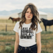 T-shirt Sauver un cheval monter un cowboy