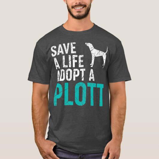 T-shirt Sauver une vie adopter un chien secourir Plott Chi (Devant)