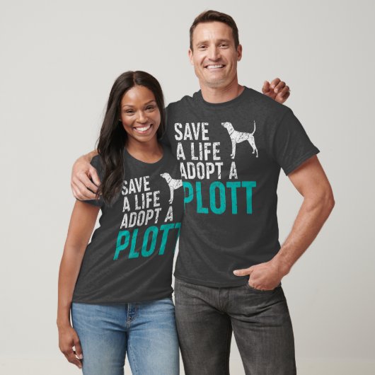 T-shirt Sauver une vie adopter un chien secourir Plott Chi (Unisexe)