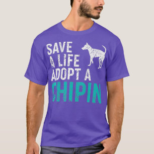 T-shirt Sauver une vie adopter un chien secourt Chipin Chi