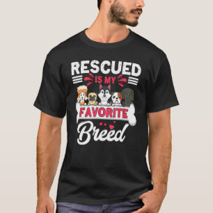 T-shirt Sauvetage de chien secouru est ma race de chien pr
