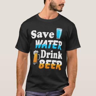 T-shirt Sauvez de l'eau buvez de la bière Teer