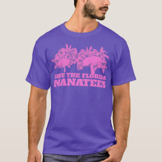 T-shirt Sauvez Florida Manatees Flottante Pomme de terre V