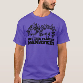 T-shirt Sauvez Florida Manatees Flottante Potato Sea Cow2