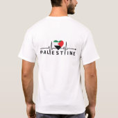 T-shirt Sauvez GAZA avec le drapeau palestinien customisé (Dos)